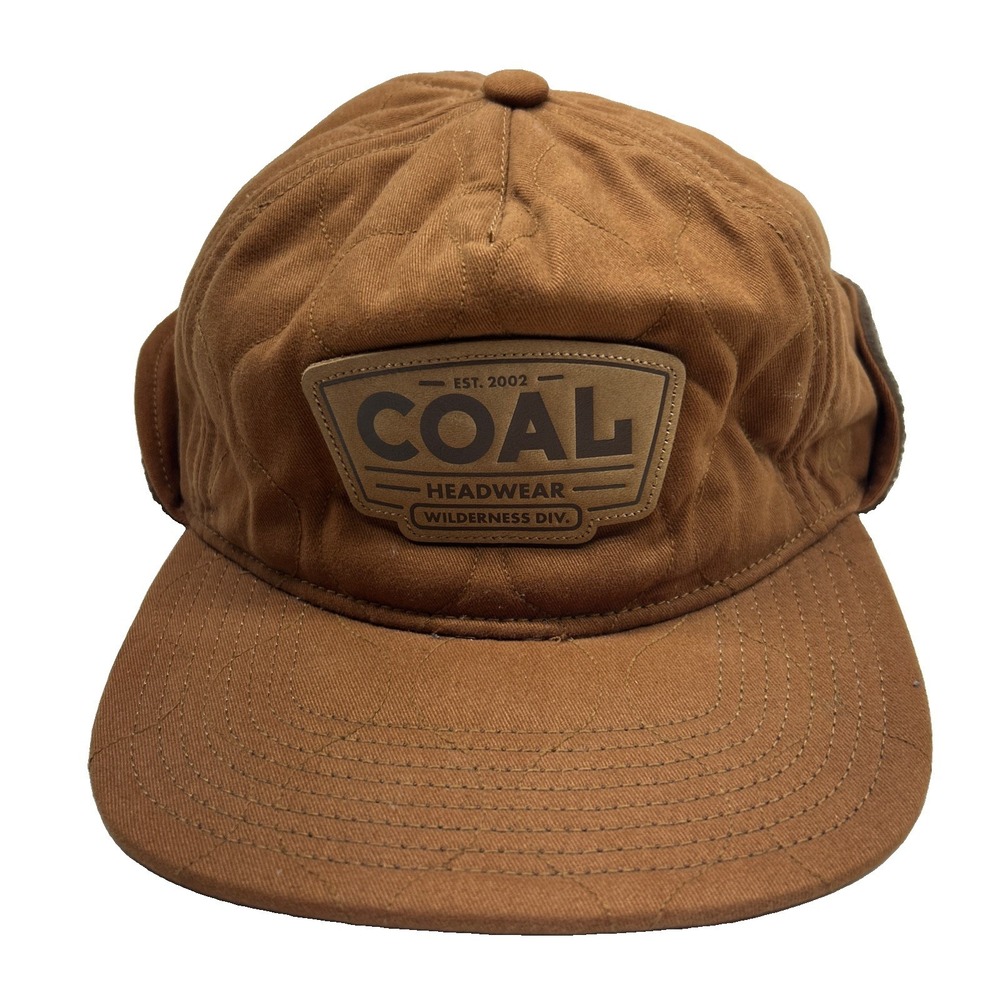 Coal Headwear The Cummins Brown Quilted Ear Flap Hat Wilderness Division Cap